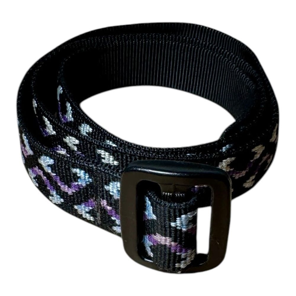 Vintage 90s Planet Waves‎ Black Aztec Nylon Adjustable Belt Mens 28 29 30 31 32